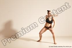 Underwear Martial art Woman White Moving poses Average long colored Dynamic poses Academic